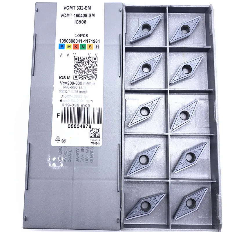 Металлический токарный инструмент VCMT160408 SM IC907 IC908 с ЧПУ индексируемый режущий VCMT