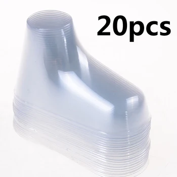 

20Pcs Sock Molds 9cmTransparent PVC Baby Feet Display Baby Booties Shoes Socks Showcase Feet Display Half Boots Shoes