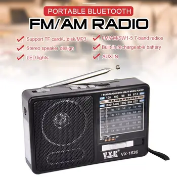 

VX-1636 Retro Mini Portable Old Man Multi-function USB MP3 Player Radio Handheld FM USB TF MP3 Player Speaker Rechargeable