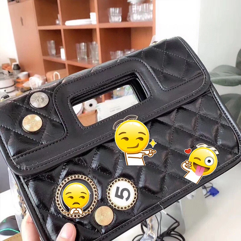 

CNL2020 new diamond medallion bag handbag oblique backpack clutch bag retro badge fashion noble