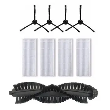 

1pc Main Brush+4pcs dust HEPA Filter+4pcs Side Brush for ILIFE A4s Robot Vacuum Cleaner accessories Parts