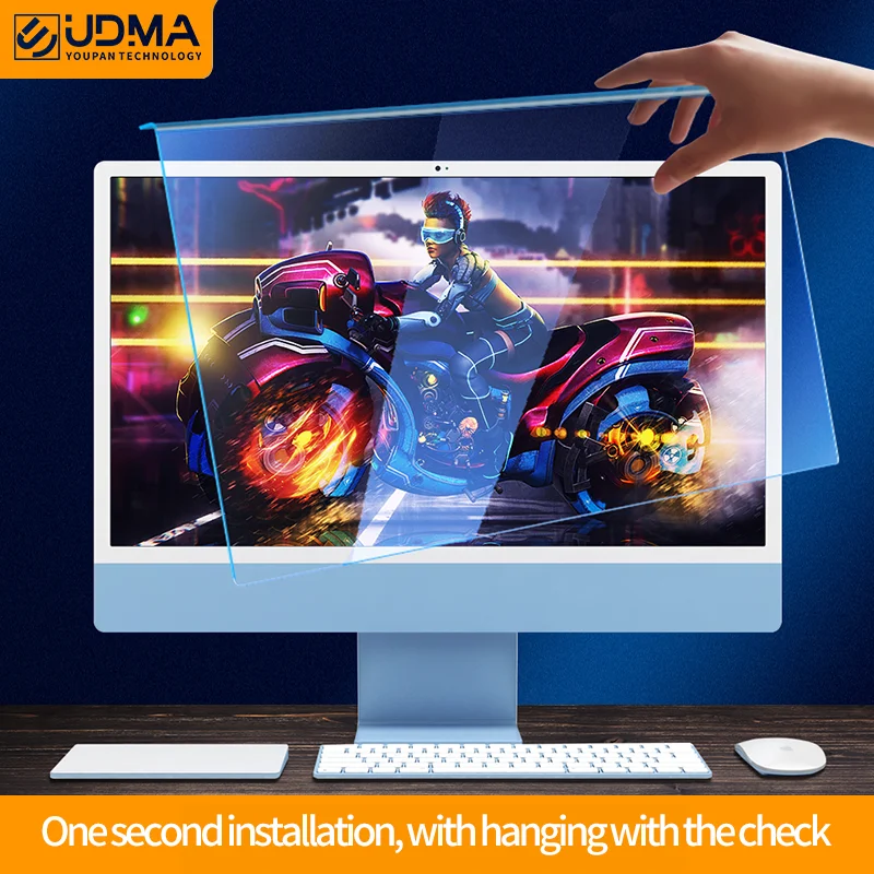 Udma-película Protetora de Tela de Acrílico Suspenso Luz Anti-azul 1232 Polegada 17 19 215 27 Polegada tv Desktop Laptop Imac 24 - Imagem 6