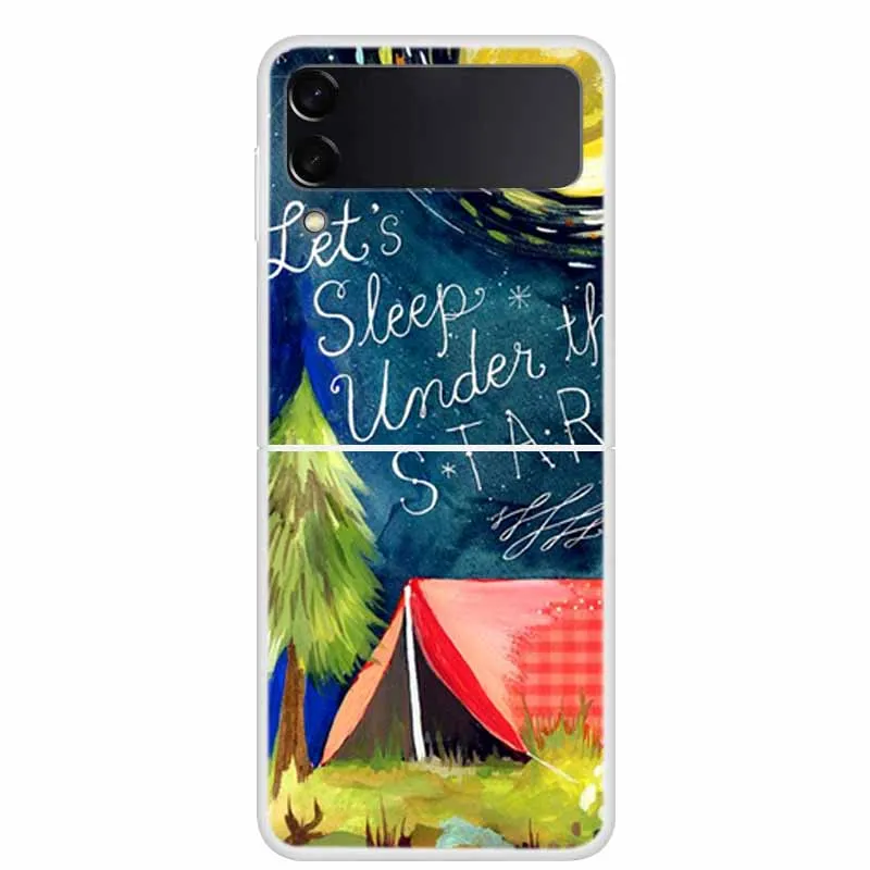 For Samsung Galaxy Z Flip 3 Case Shockproof Hard Plastic PC Back Cover For Samsung Galaxy Z Flip3 5G ZFlip 3 Phone Cases Cute kawaii samsung cases Cases For Samsung