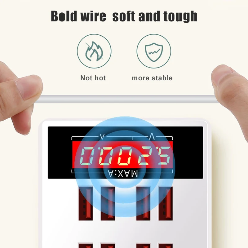 20-Порты 100W usb-хаб телефон Зарядное устройство с светодиодный Дисплей зарядный док-станция адаптер VH99
