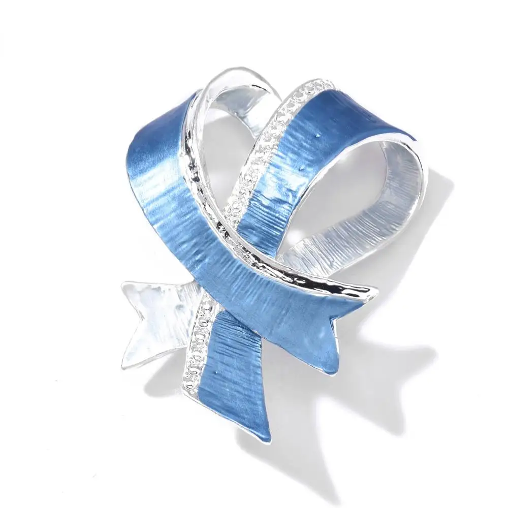 Zinc Alloy Multi Color Enamel Bow Brooch Pin Metal Brooches for Women Vintage Fashion Jewelry Winter Accessories | Украшения и