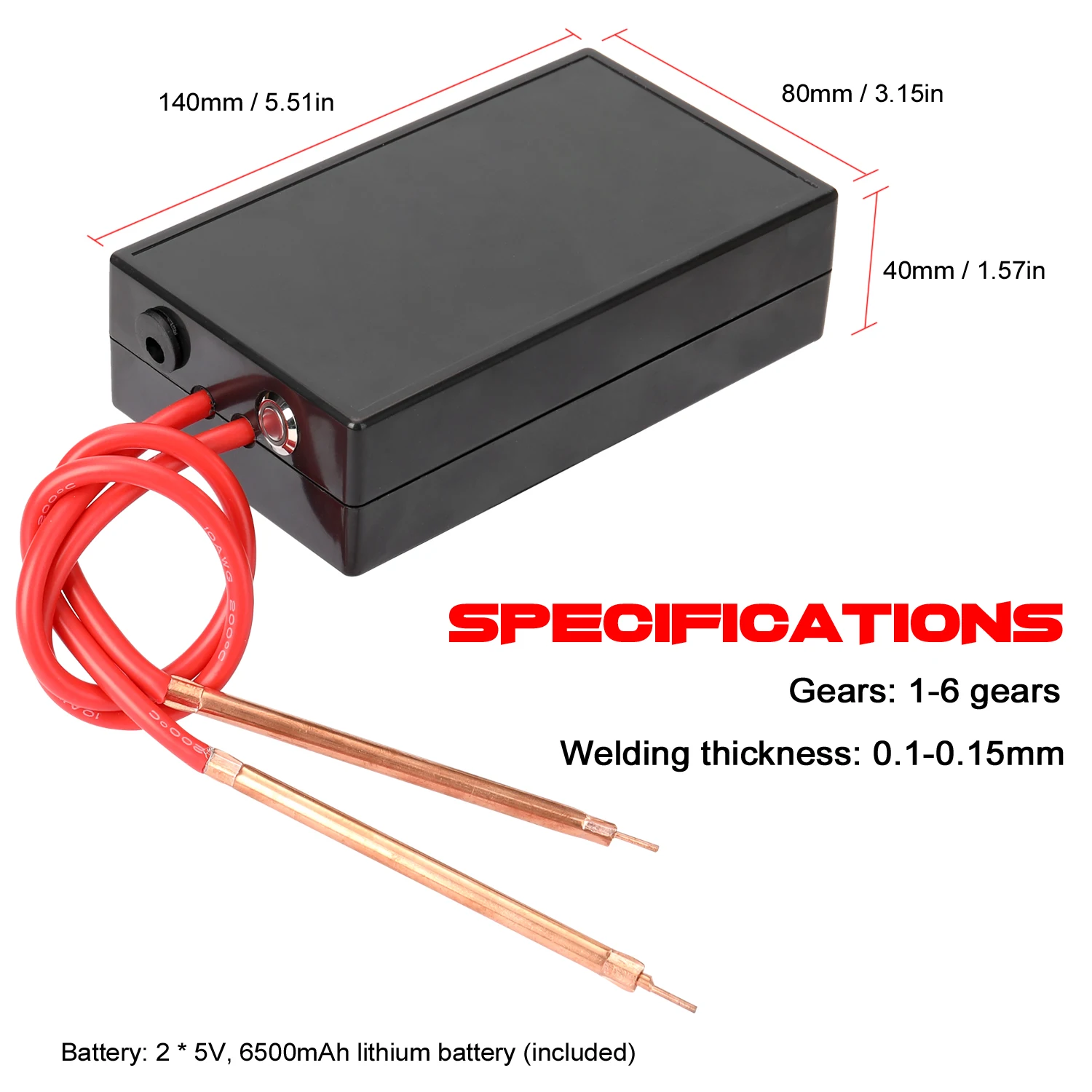 SDADS Mini Spot Welding Machine Portable DIY Spot Welder 6 Gears Adjustable 2 Modes Rechargeable Handheld Spot Welding Machine with Welding Pen Charging Cable