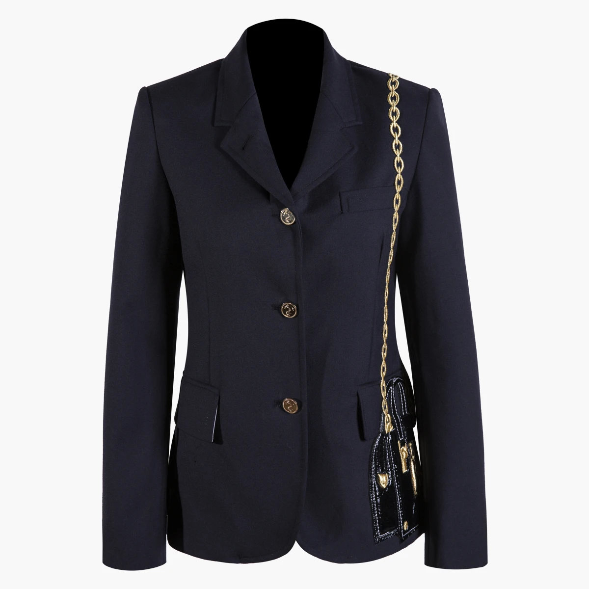 

Women's suit jacket design feeling small crowd small fragrance embroidery bag self-cultivation British styleC940