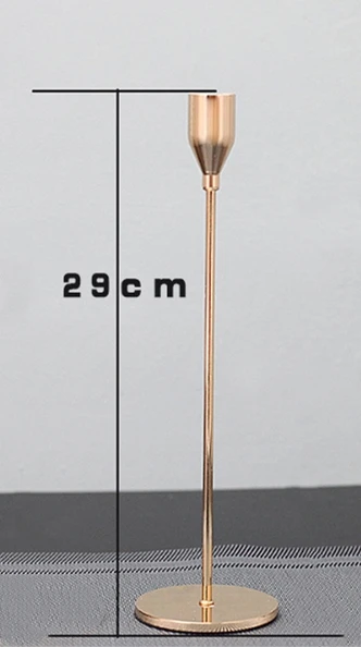 1 шт. Креативные Свадебные подсвечники, вечерние подсвечники для дома, гостиной, 4 цвета - Цвет: 29cm gold