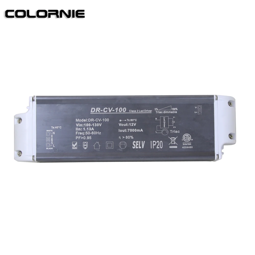 

100W Triac Dimmable LED Driver LED Light Transformer Power Supply Adapter Constant Voltage 12V 700mA Dimmable Driver