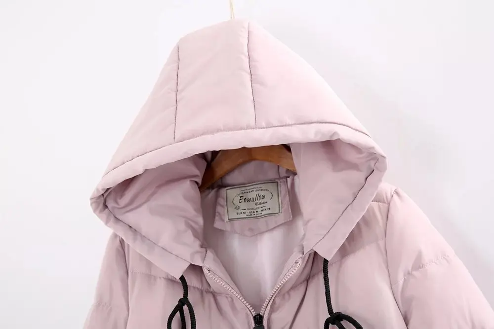

2018 Winter New Style Korean-style Solid Color Overcharging You Thick Hooded Cotton Coat Women's