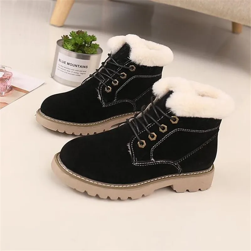 

Mhysa 2019 Women Boots Snow For Women Winter Shoes Lace Up Heels Winter Boots Ankle Mujer Warm Plush Insole Shoes Woman L936