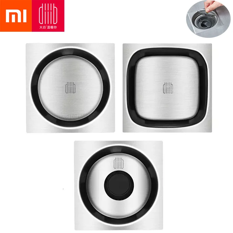 

Xiaomi DABAI Floor Drain Insect Deodorant Stainless Steel Swivel Drain Anti Blocking Filter Dining Room Kitchen Bathroom
