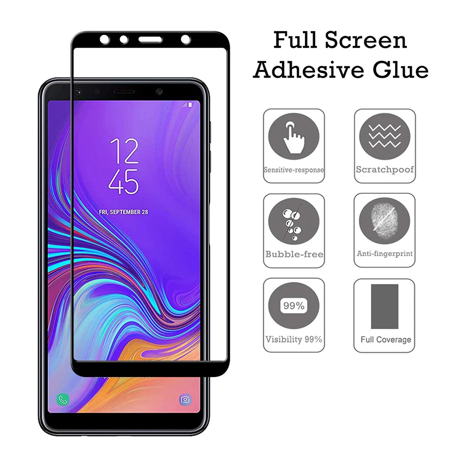 

Tempered Glass For Samsung Galaxy A7 2018 A9 A6 A8 Plus J6 Plus 2018 M20 M10 M30 M 20 Screen protector Film protective glass 9H