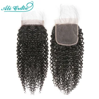 

Ali Grace Brazilian 5x5 Curly Lace Closure With Baby Hair Middle Free Part Brazilian Human Hair Closure