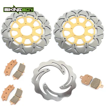 

BIKINGBOY For DUCATI Hypermotard 1100 S 2007-2009 Hypermotard 1100 EVO / SP 2010-2012 Front Rear Brake Discs Disks Rotors Pads