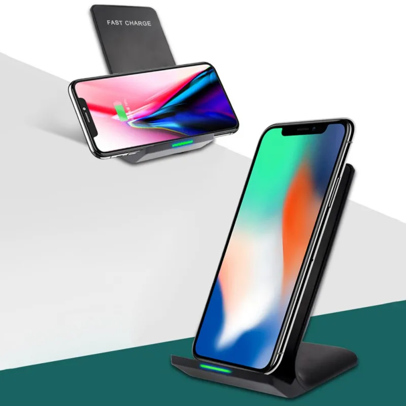 Подходит для IPhone/samsung Беспроводное зарядное устройство практичное 10 Вт QI Беспроводное зарядное устройство Подставка портативная Быстрая Зарядка Док-станция