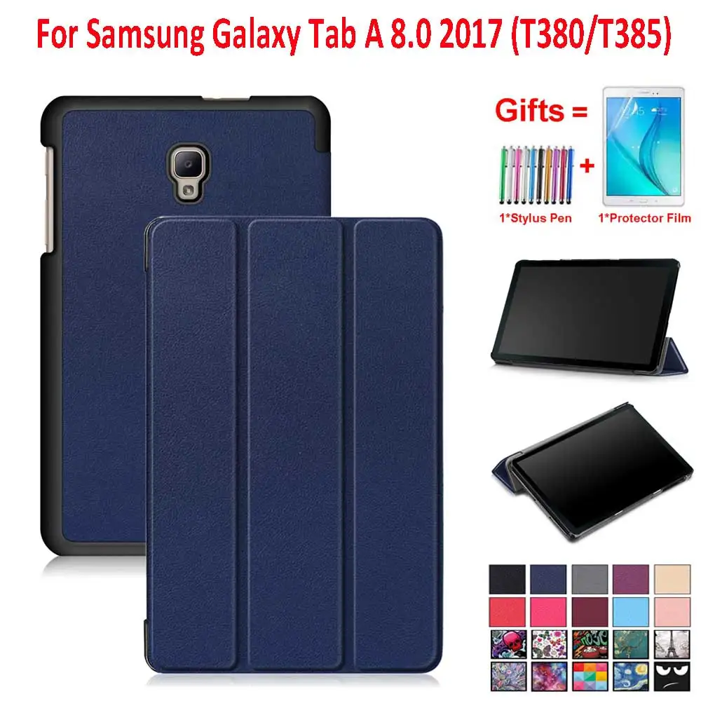 

Trifold Case for Samsung Galaxy Tab A 8.0 SM-T380 SM-T385 Auto Sleep Smart Stand Cover For Galaxy Tab A 8 2017 T380 T385 Case