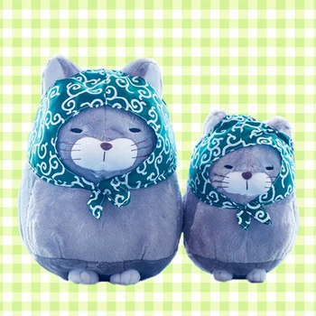 

Fatty Cat Stuffed Toy Standing Scarf Dressed Black Grey Colorful Cats Animals Plushie Toy Decor Kids Friends Gift 30/40cm