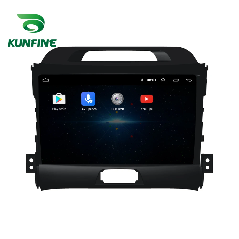 Восьмиядерный 1024*600 Android 8,1 автомобильный DVD gps навигатор плеер Deckless стерео для KIA SPORTAGE R 2011- 2.0L радио