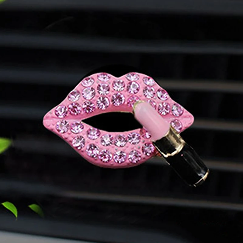 Car-styling Sexy Lips Car Air Outlet Fragrant Perfume Clip Freshener Diffuser Gift Flavoring In The Car For Ford Kia - Название цвета: PK