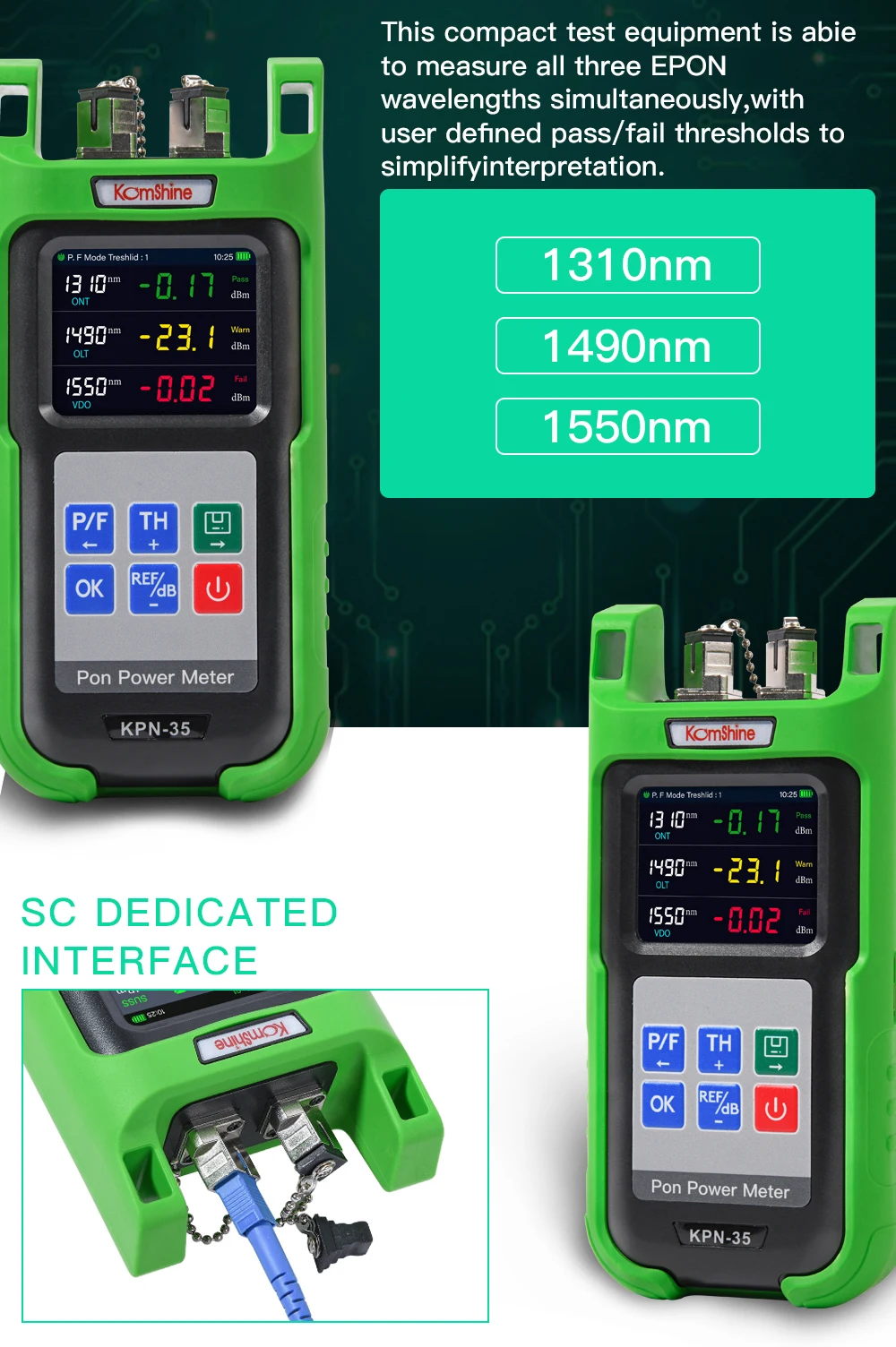 Optical Power Meter Grandway FHP2P01, 1310/1490/1550 Nm, PON Tester | Buy In The Online Store | Ukraine - Foto 6