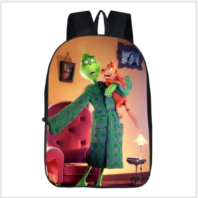 Милый мультяшный рюкзак для детей, для мальчиков и девочек, Grinch, школьная сумка для детей, школьные рюкзаки с принтом для школьников, Mochila - Цвет: Picture color