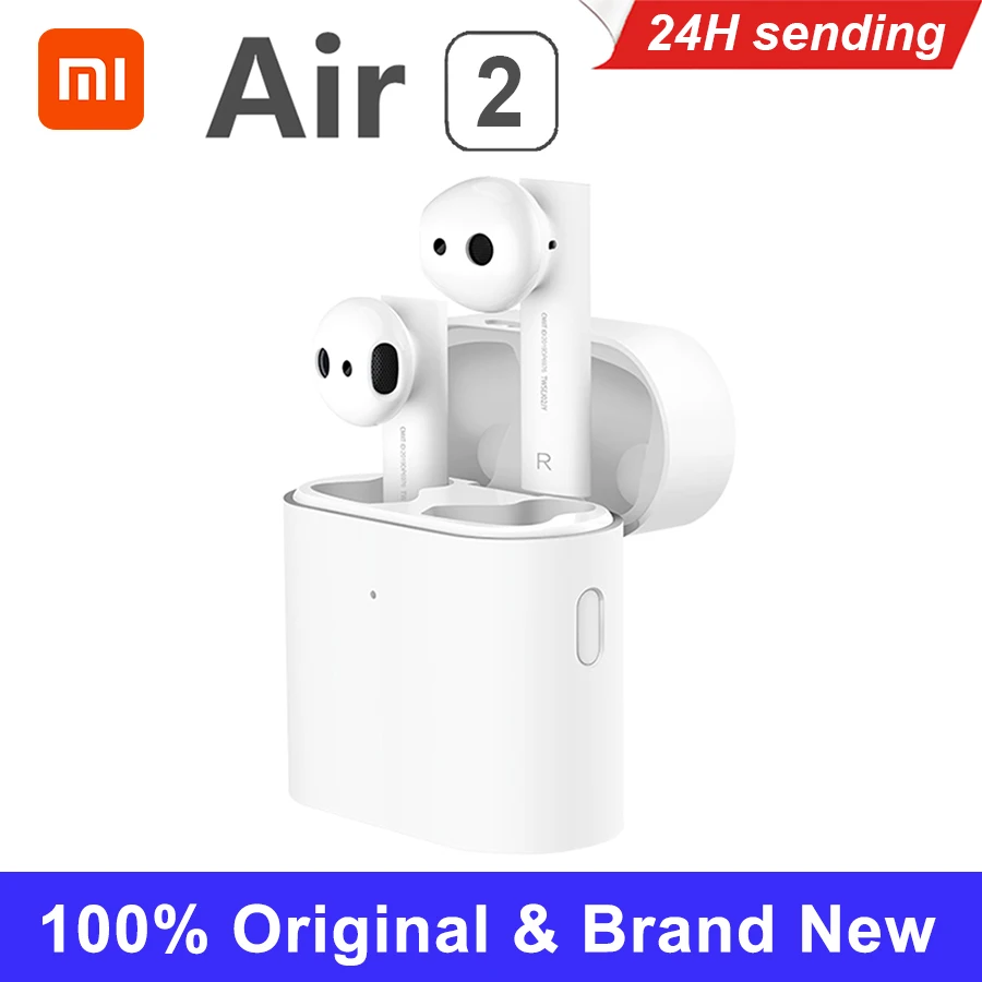 Оригинальные беспроводные наушники Xiaomi Air 2 TWS Airdots Pro Mi True ENC Bluetooth 5 касаний
