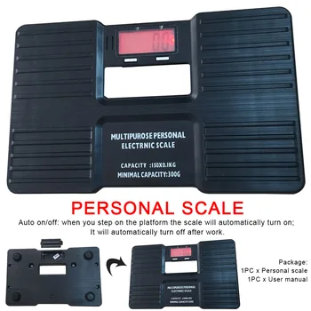 

Bathroom Body Weight Scale Home Unit Convert LCD Display Auto Off Digital Portable Electronic Balance Tare Battery Operated