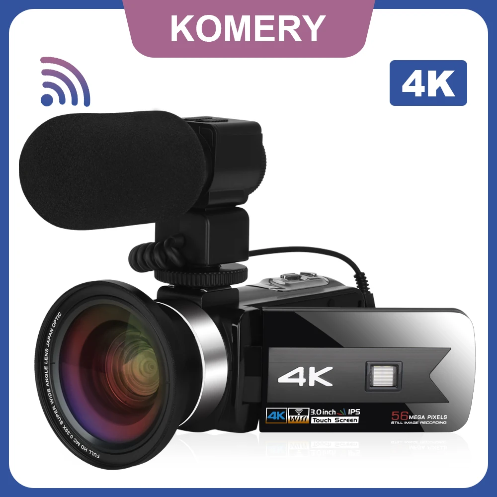 Best 4K Video Camera Camcorder Ultra HD 56MP 3.0Inch 16X Digital Zoom IR Night Vision Vlogging Recorder Camcorder for YouTube