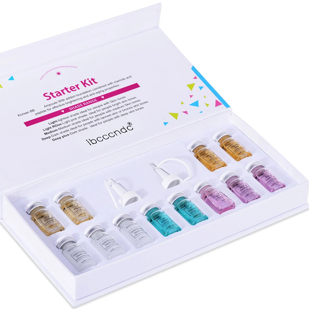 12pcs gold serum Усилитель ампулы стартовый набор стволовых клеток сыворотка светящаяся осветляющая EGF пептид Золотая сыворотка лосось, ДНК уход за кожей лечение - Цвет: 12pcs gold serum
