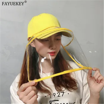 

Anti Droplet Visor Shield Dust-proof Full Face Covering Detachable Visor Baseball Cap Hat mascarilla protectora masque lavable