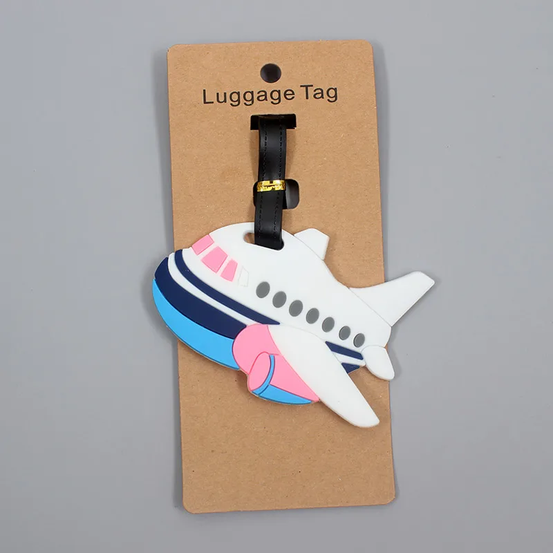 Creative Plane & Car Luggage Travel Accessories Tag Silica Gel Suitcase ID Addres Holder Baggage Boarding Tag Portable Label 4