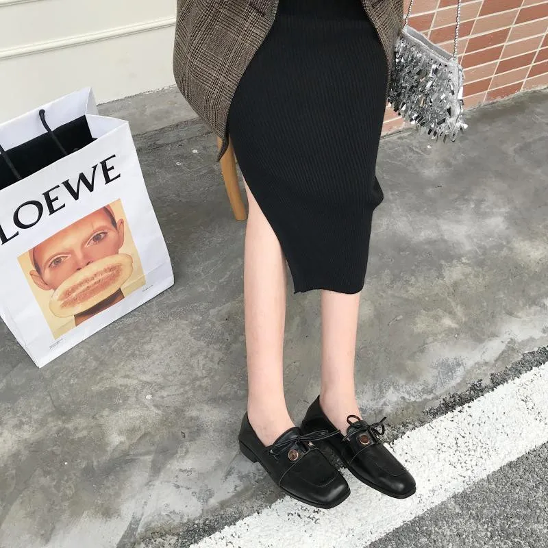 MOLAN Brand Designers Autumn Korean Fashion Sweet Butterfly-knot Genuine Leather Flats Shoes Women Slip On Loafers Casual
