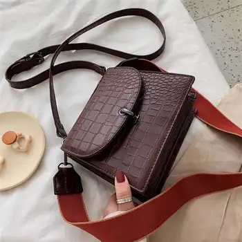 

Women Shoulder Bag Brand Flap Cheap Crocodile Pu Leather Women Bags Sling Messenger Bag Brown Casual Crossbody Bags Bolsos Mujer