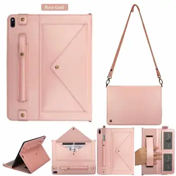 

Case For Huawei MatePad Pro 10.8 2019 MRX-W09 W19 AL09 AL19 Wallet Card Multifunction Bags Funda Tablet Stand Shell & Neck Strap