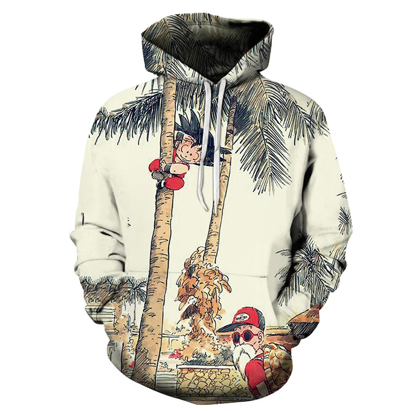 

Japanese Cartoon Anime Clothing Wukong Turtle Fairy Dragon Ball 3D Print Hooded Sweatwear Couple Hoodie Fall Fashion Sweatshirt