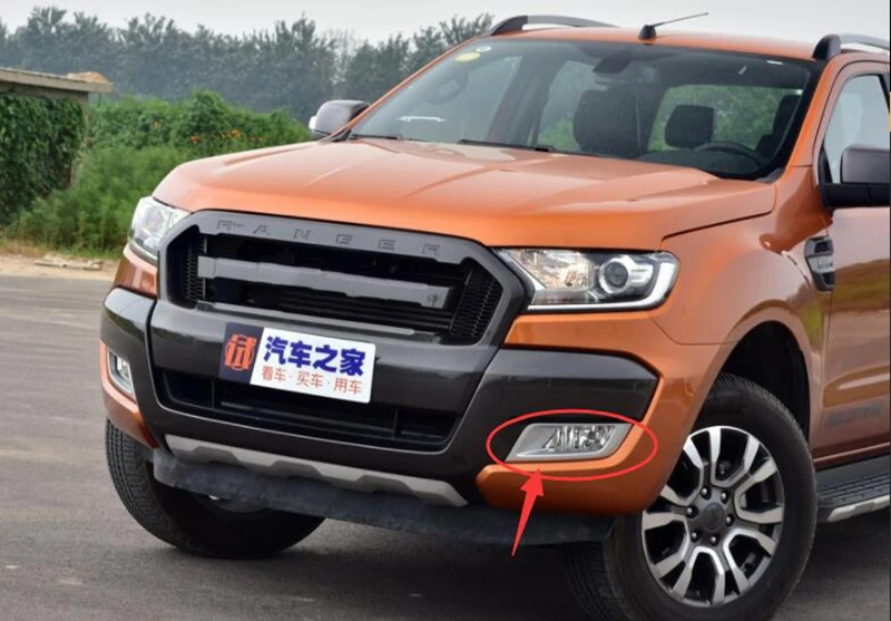 Для Ford Ranger- дневные ходовые светодиодные дневные ходовые огни противотуманная лампа фары с желтым реле сигнала поворота