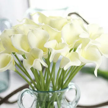

Artificial Real Touch Calla Lily Fake Flowers Bridal Wedding Party Decor