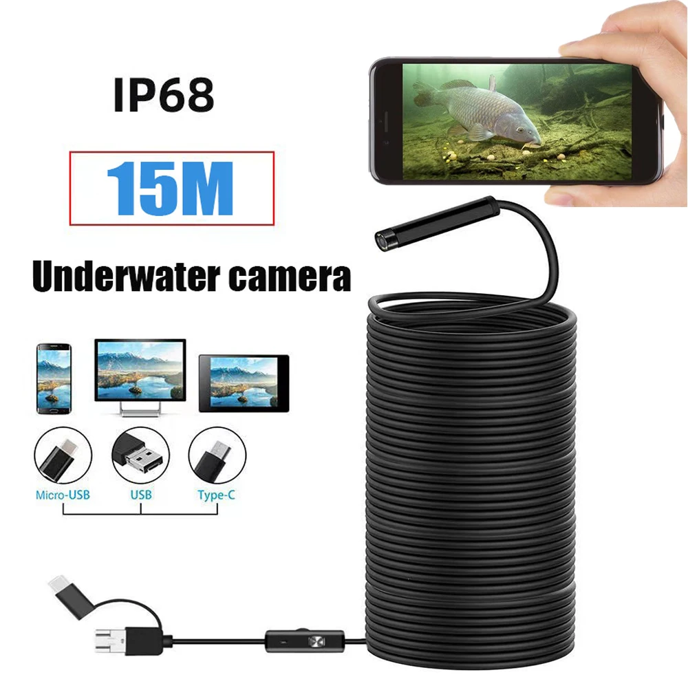 30M Industrial Automotive Car Endoscope Mini Usb Type c Endoscopic Flexible Cable Camera Borescpe for Mobile Android Smartphon indoor security camera with audio