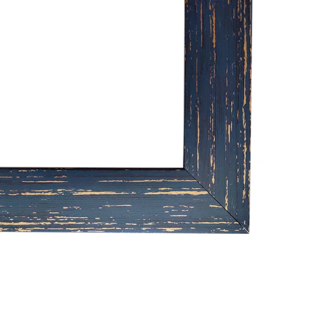 DIY PVC Foam Faux Wood Frame for Canvas Oil Painting DIY Diamond Painting Frame DIY Frame Picture Room Wall Decor Frame Dark Blue - C
