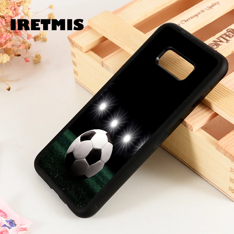 Iretmis S3 S4 S5 Silicone phone case cover for Samsung Galaxy S6 S7 S8 S9 edge plus Note 3 4 5 8 9 football soccer ball design |