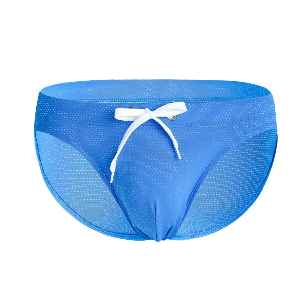 Мужские плавки ming мужские трусы с низкой талией одежда для плавания мужские пляжные шорты для серфинга Сексуальный Мужской купальный костюм шорты купальные Короткие трусы - Цвет: Sky blue