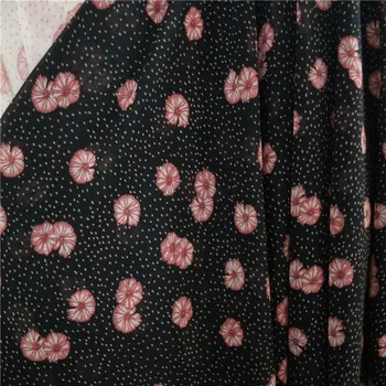 

Flower Chiffon Fabric Scarf DIY freshing Style Summer Dress Fabric Skirt Scarf Patchwork material