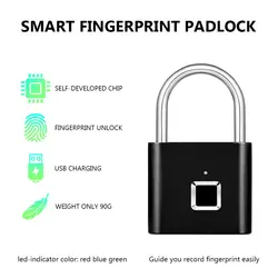 Золотая безопасность Интеллектуальная USB Перезаряжаемый биометрический дверной замок с замком быстрая разблокировка многоразового