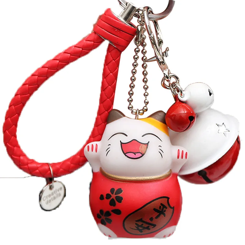 Новый брелок с изображением из мультфильма Lucky Cat женский автомобильный для