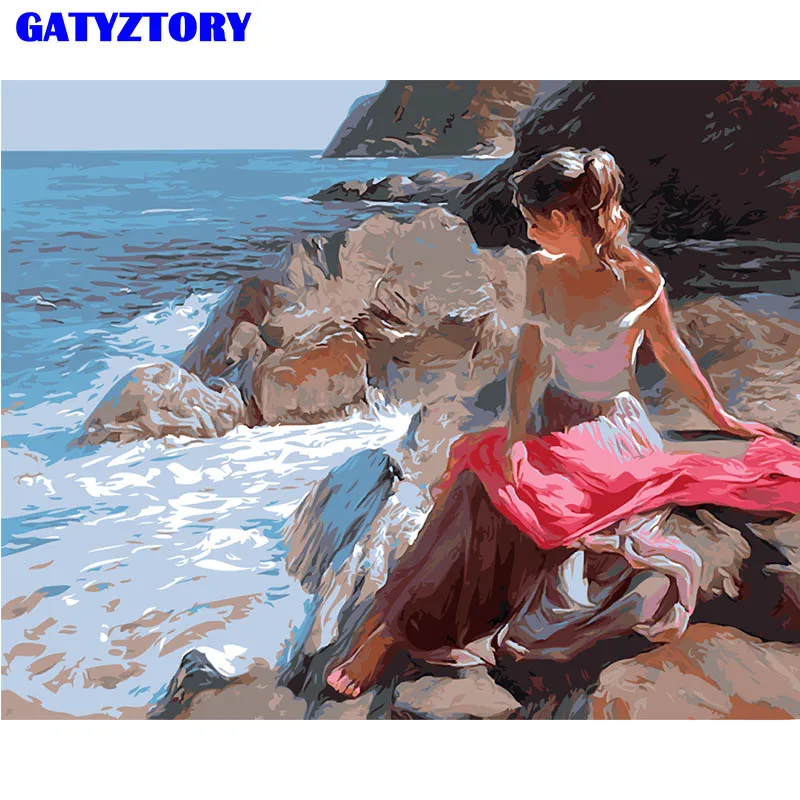 

Frameless DIY Painting By Numbers painting by numbers with frame Modern Home Wall Art Wedding Decoration Handpainted Home gift