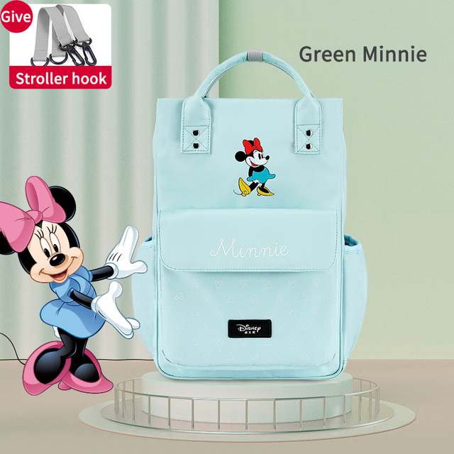 Mickey Mouse Baby Diaper Bag Large Capacity Storage Bag Travel Baby Stroller Bag MultiFunction New Diaper Bag Free Hooks