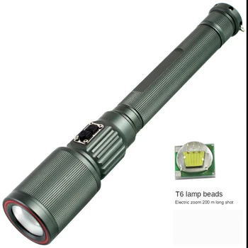

LED Waterproof Flashlight CREE XM T6 Telescopic Zoom 3 Gears Lighting Mode 18650lithium Battery Working Light Emergency Lighting