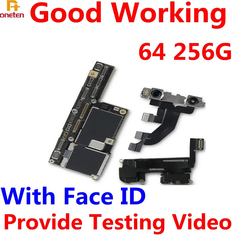 For iPhone X XS XSMAX Motherboard Good Working Unlock iCloud Off Clean Board With Without Face ID Mainboard High Quality