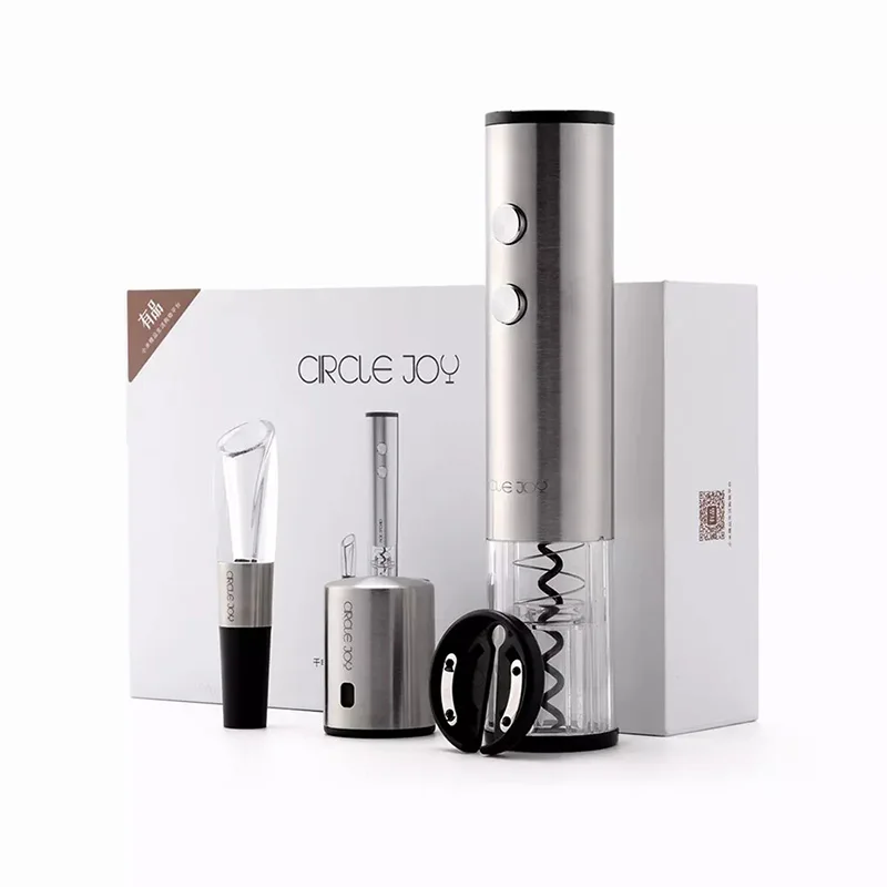 XM-YP-100-set Xiaomi Mijia Circle Joy, электрическая открывалка для бутылок из нержавеющей стали, мини-пробка для вина, графин, умный винный набор, подарок - Цвет: XM-YP-100-set